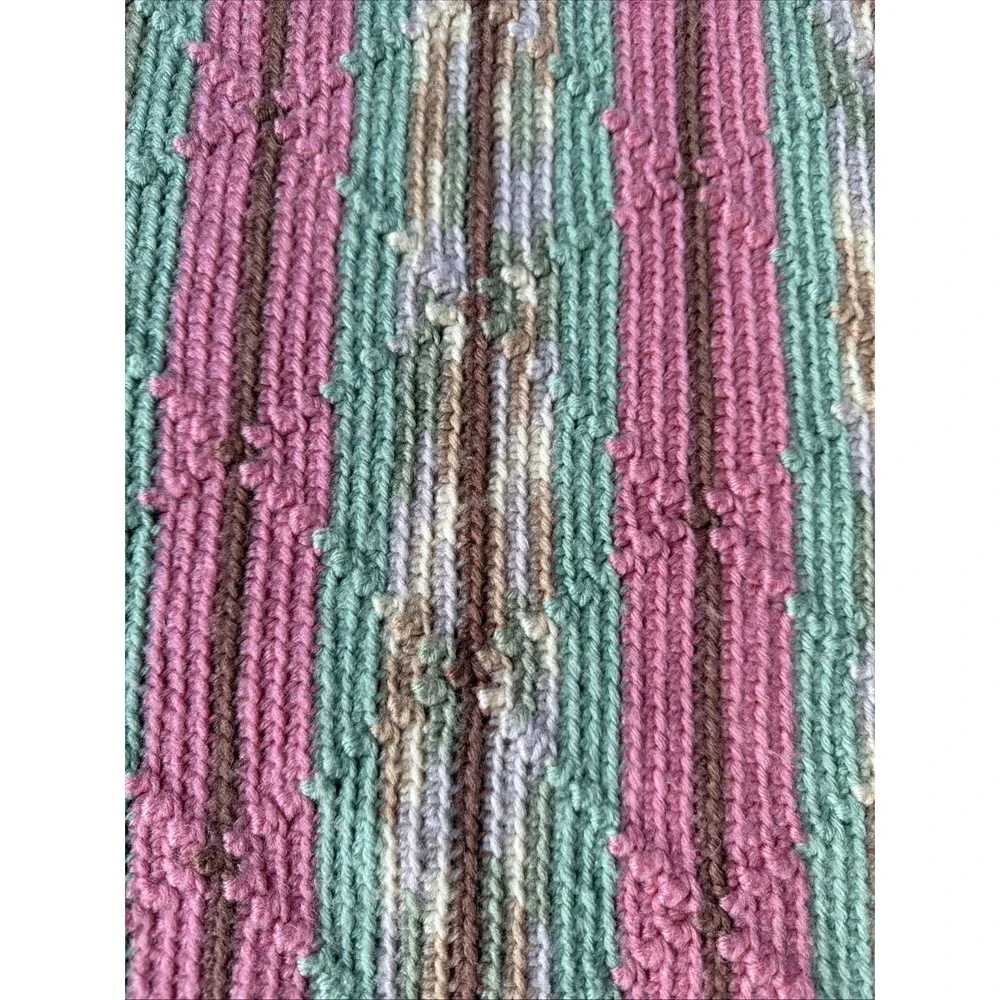 ESTATE SALE~Handmade CROCHET Vintage Afghan Blanket Throw 63